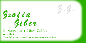 zsofia giber business card